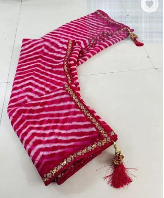 MAHADEV NX Printed Daily Wear Georgette Saree(Pink)