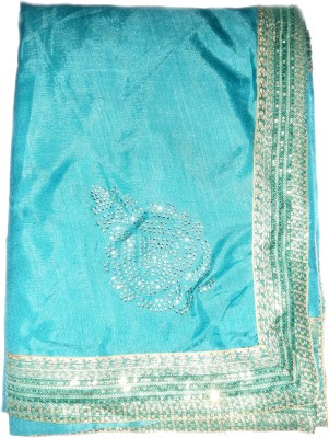 Shree Shyam Collection Checkered Daily Wear Pure Silk Saree(Blue)