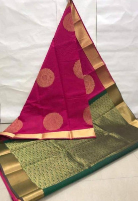 SAII CREATION Woven Kanjivaram Pure Silk, Art Silk Saree(Multicolor)