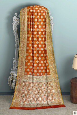 riddhisa fashion Embroidered Bollywood Net Saree(Pack of 2, Gold)