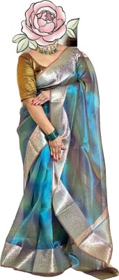 HANIYAH CREATION Woven Banarasi Tissue Saree(Multicolor)