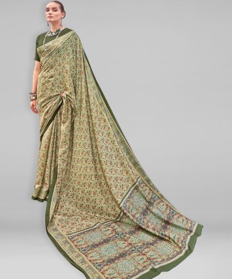 Divastri Printed Daily Wear Art Silk Saree(Light Green)