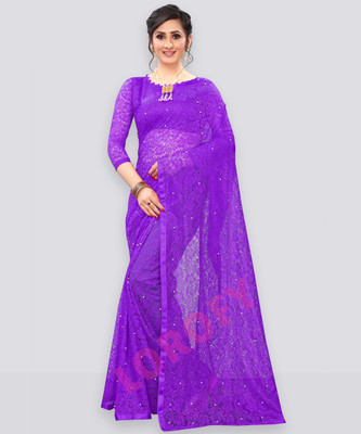 LOROFY Self Design Kota Doria Net Saree(Multicolor)