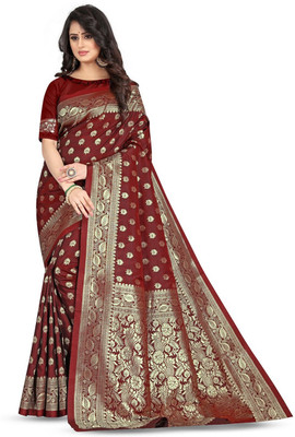 MAA TEXTILES Woven, Self Design Bollywood Jacquard Saree(Multicolor)