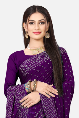 nevya creation Self Design Chanderi Georgette Saree(Magenta)