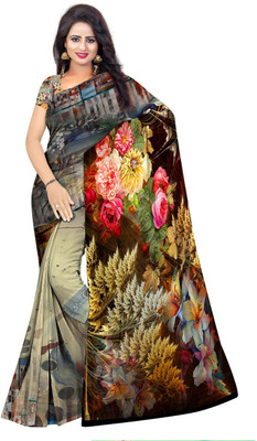 SCFO Digital Print Daily Wear Georgette Saree(Multicolor)