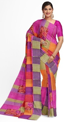 Saadhvi Digital Print Banarasi Georgette Saree(Multicolor)