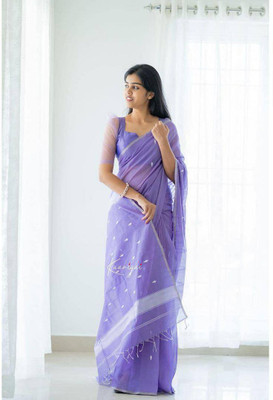 MJ TRENDZ Cotton Linen Solid, Self Design Multi-purpose Fabric