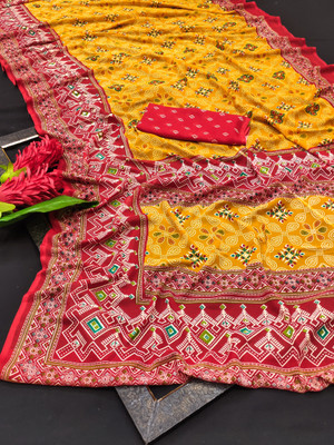maayro Printed Daily Wear Georgette Saree(Multicolor)
