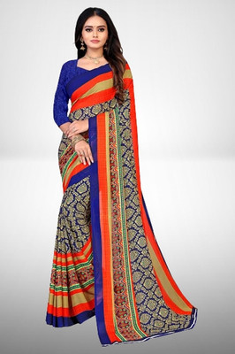 AMAP Printed Daily Wear Georgette Saree(Multicolor)