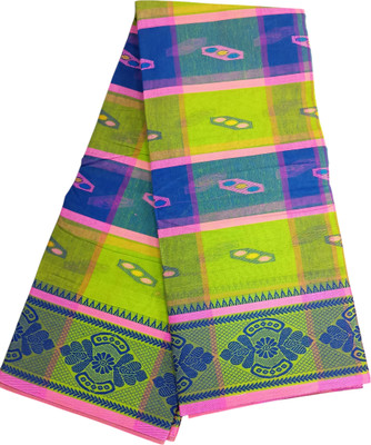 Sudipa saree center Woven Tant Cotton Blend Saree(Yellow)