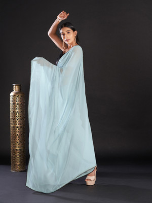 Divastri Embellished Bollywood Georgette Saree(Blue)