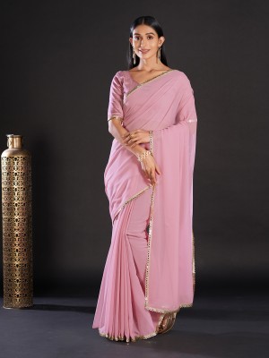 Sareemall Embellished Bollywood Georgette Saree(Pink)