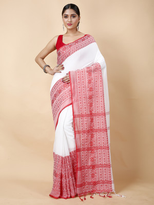 SRILOK Printed Handloom Pure Cotton Saree(Multicolor)
