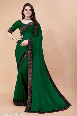 SOJITRA IMPEX Embellished Bollywood Georgette Saree(Green)
