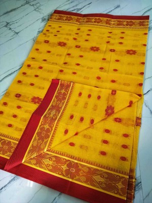 Kanika Fashion Self Design Tant Pure Cotton Saree(Multicolor)