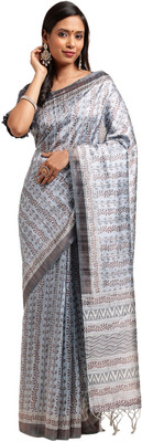 OPA GROUP Digital Print Banarasi Silk Blend Saree(Blue)