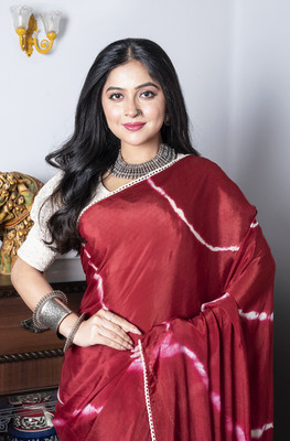 MorChari Printed Daily Wear Chiffon Saree(Maroon)