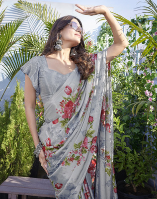 Gugaliya Embellished Daily Wear Chiffon, Art Silk Saree(Multicolor)