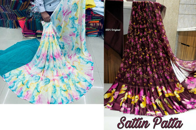 Sita Printed Bollywood Georgette Saree(Pack of 2, Multicolor)