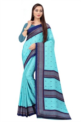 Dori Printed Daily Wear Crepe Saree(Light Blue)