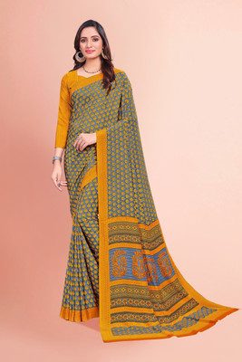 Vimla Printed Bollywood Crepe Saree(Blue)