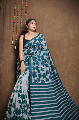 DURGA SAREE MALL Printed Sambalpuri Pure Cotton Saree(Multicolor)