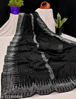 MARUTISAREE Self Design Bollywood Georgette Saree(Black)
