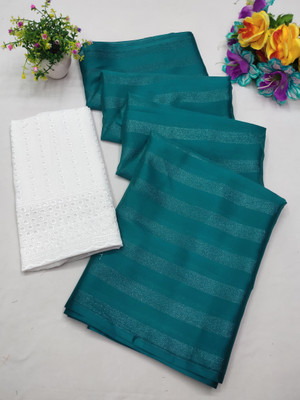 pravita Striped Bollywood Chiffon Saree(Multicolor)