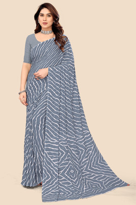 Kanooda Prints Printed Daily Wear Georgette Saree(Multicolor)