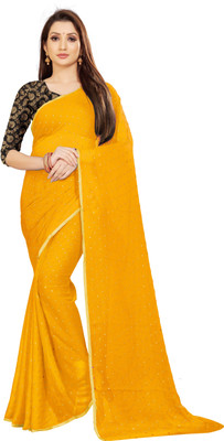 HouseOfCommon Printed Bollywood Chiffon Saree(Multicolor)