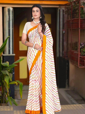 HouseOfCommon Printed Daily Wear Art Silk Saree(Yellow)