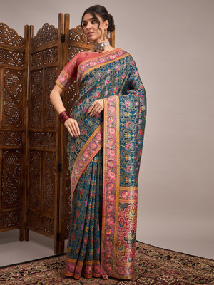 Sareemall Woven Banarasi Viscose Rayon Saree(Blue)
