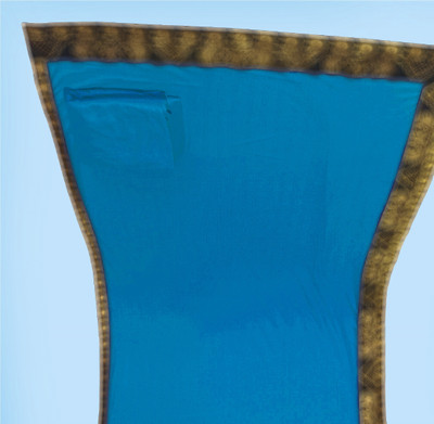HouseOfCommon Solid/Plain Banarasi Lycra Blend, Chiffon Saree(Light Blue)