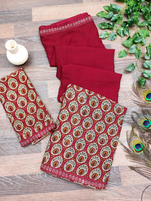 Anand Sarees Printed Bollywood Georgette Saree(Red)