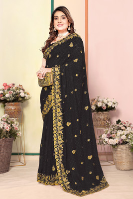 Radheradhey Georgette Embroidered Blouse Material