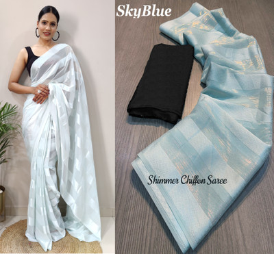 Riddhi textile Hub Woven Tant Chiffon Saree(Purple)