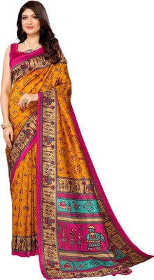 Priyashi Self Design Bollywood Art Silk Saree(Yellow)