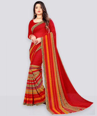 Anand Sarees Printed, Paisley Bollywood Georgette Saree(Red)