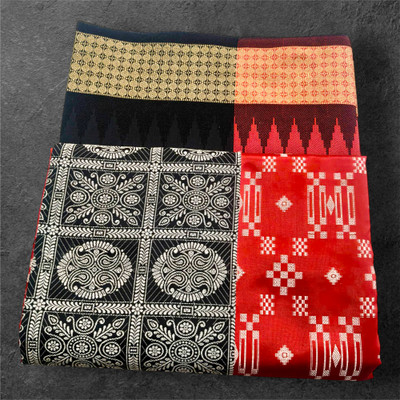 NISA silk creation Woven Sambalpuri Art Silk Saree(Red)