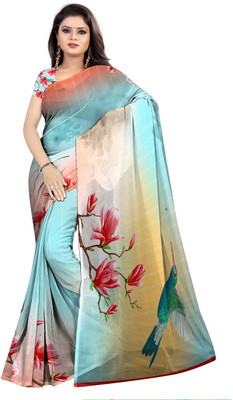 SCFO Digital Print Daily Wear Polyester Saree(Multicolor)