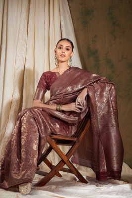 Sangria Woven Banarasi Art Silk Saree(Maroon)