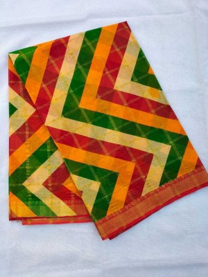 KRISHANA Hand Painted Handloom Pure Cotton Saree(Multicolor)