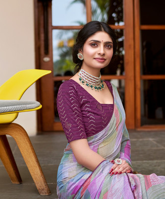 Sareemall Printed Daily Wear Chiffon Saree(Multicolor)
