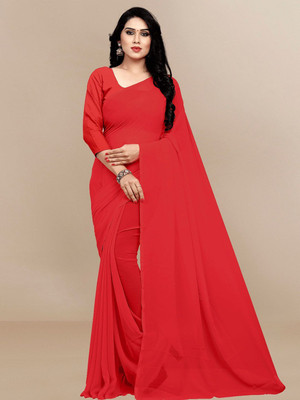 gitanjali creation Dyed Bollywood Georgette Saree(Red)