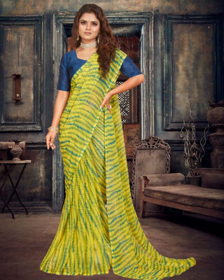 Jayu Embroidered Daily Wear Georgette Saree(Yellow)