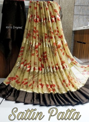 Hetvi Fashion Printed Bollywood Georgette Saree(Yellow)