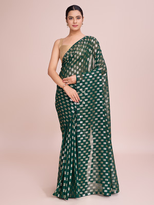 Moda Rapido Printed Daily Wear Georgette Saree(Green)
