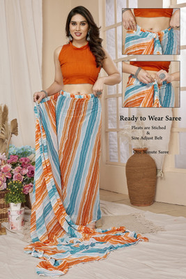 yourwish Printed Bollywood Georgette Saree(Multicolor)