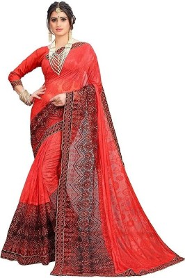 SHASHI Embroidered Bollywood Net Saree(Multicolor)